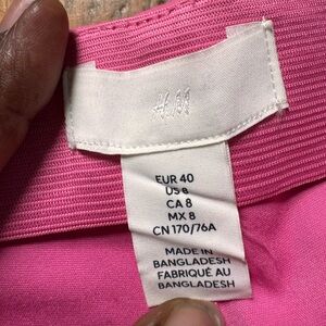 H&M Pink linen pants Size 8